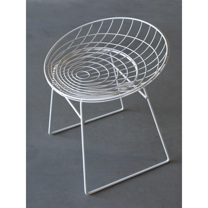 Vintage Km05 wire stool by Cees Braakman & Adriaan Dekker for Pastoe, 1960s