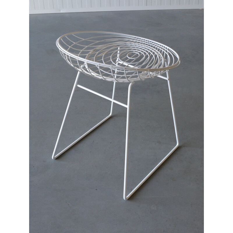 Vintage Km05 wire stool by Cees Braakman & Adriaan Dekker for Pastoe, 1960s