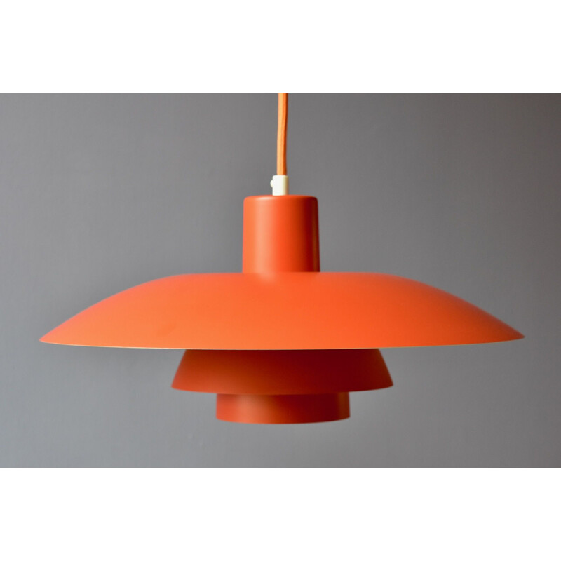 Vintage orange Ph 43 pendant lamp by Louis Poulsen for Poul Henningsen, Denmark