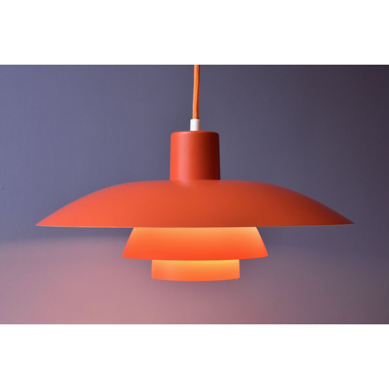 Vintage orange Ph 43 pendant lamp by Louis Poulsen for Poul Henningsen, Denmark