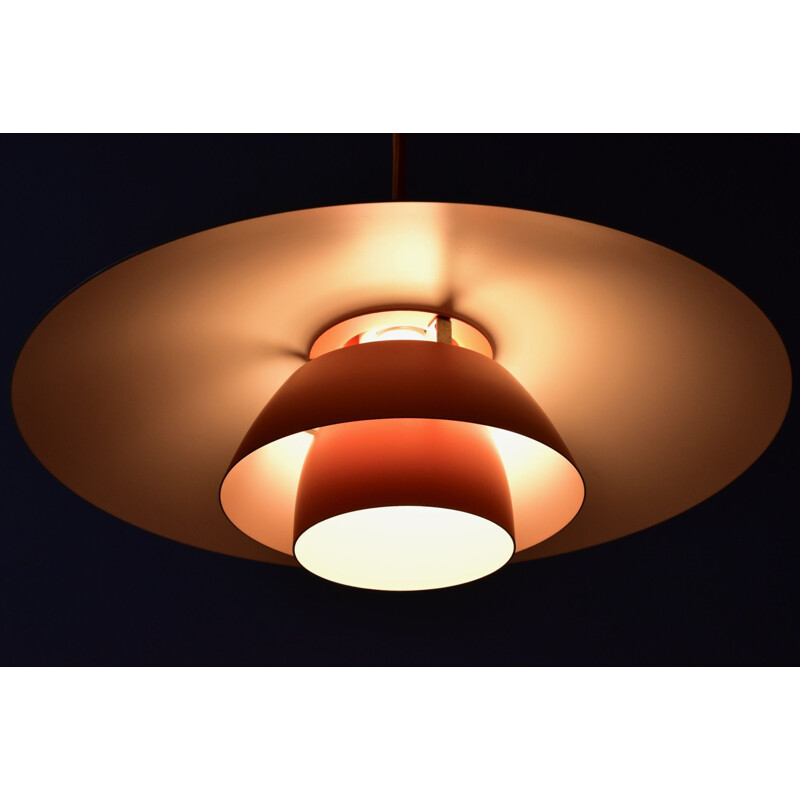 Vintage orange Ph 43 pendant lamp by Louis Poulsen for Poul Henningsen, Denmark