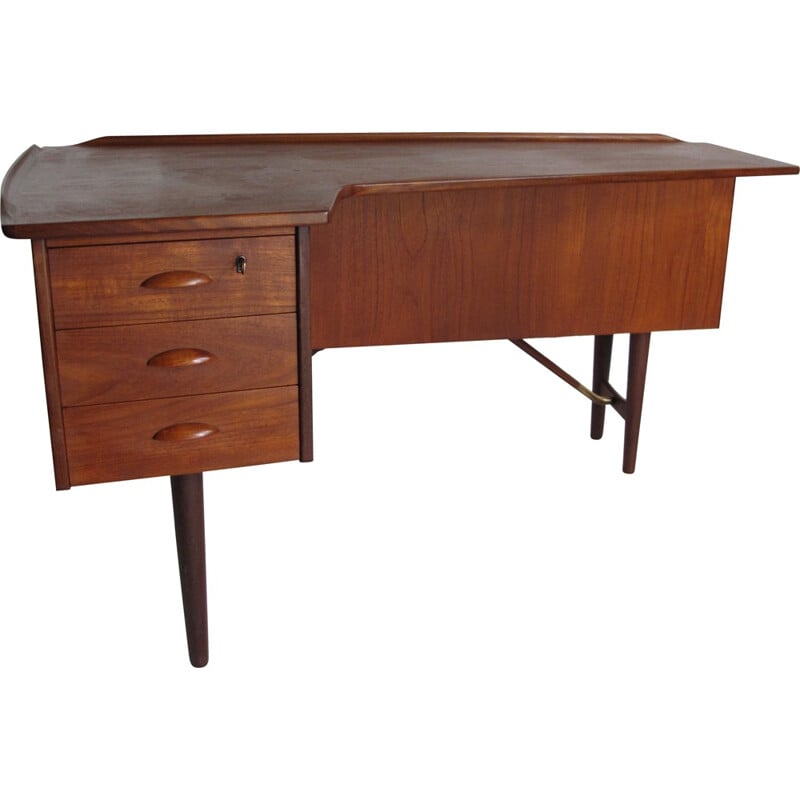 Bureau boomerang Løvig en teck et laiton, Peter LØVIG NIELSEN - 1950