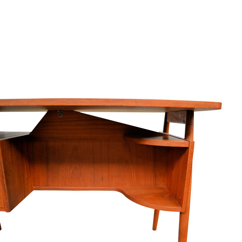 Bureau vintage danois en teck par Tibergaard