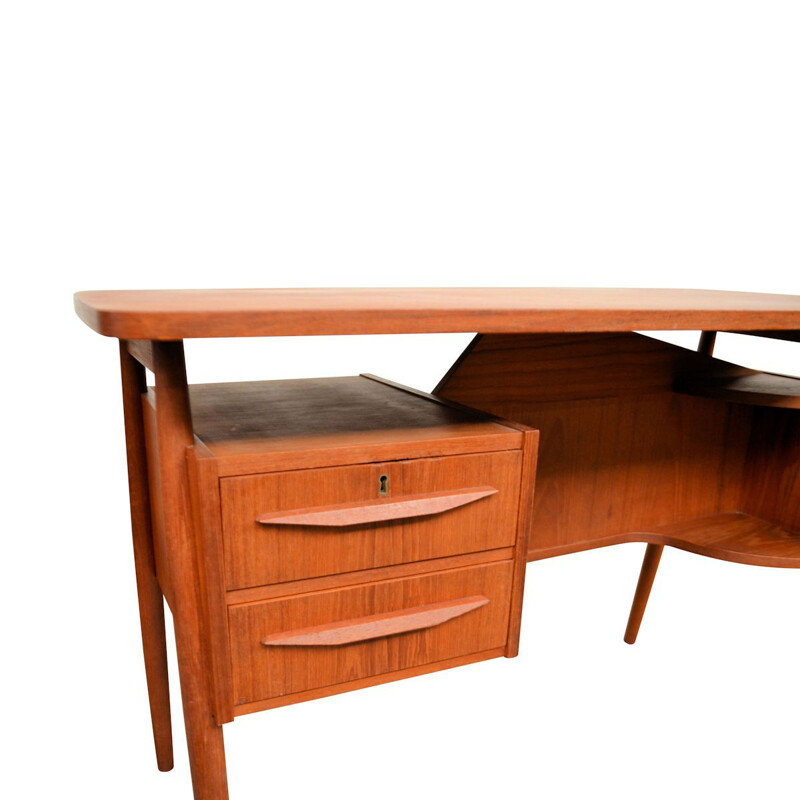 Bureau vintage danois en teck par Tibergaard