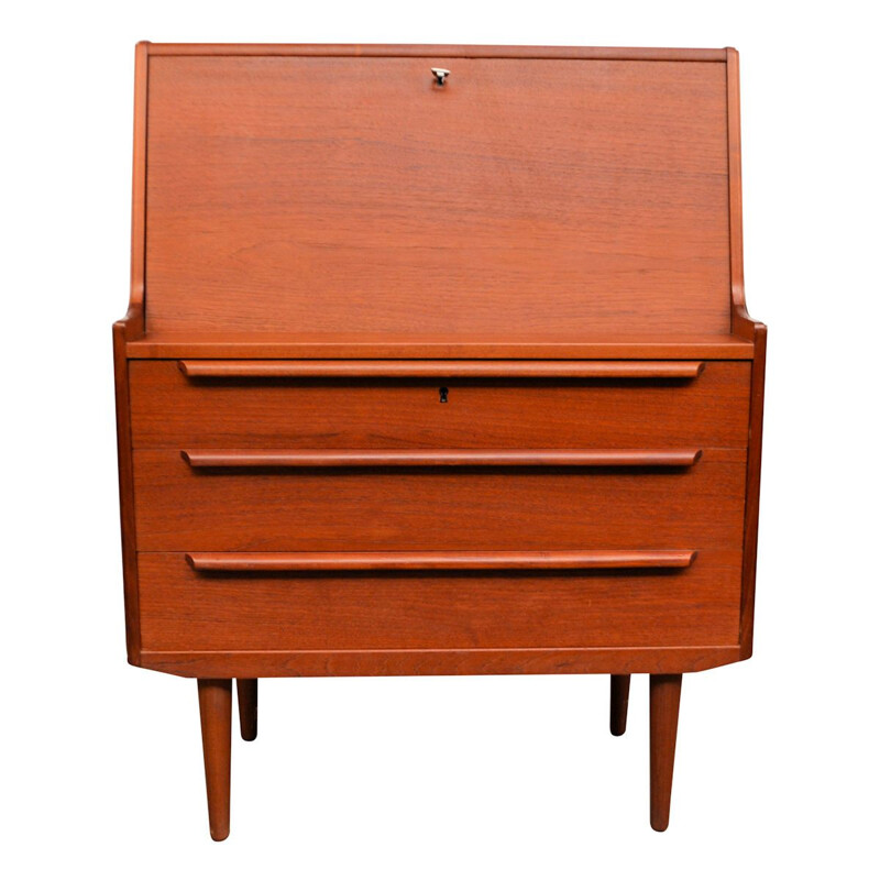 Vintage Danish teak secretaire, 1960s