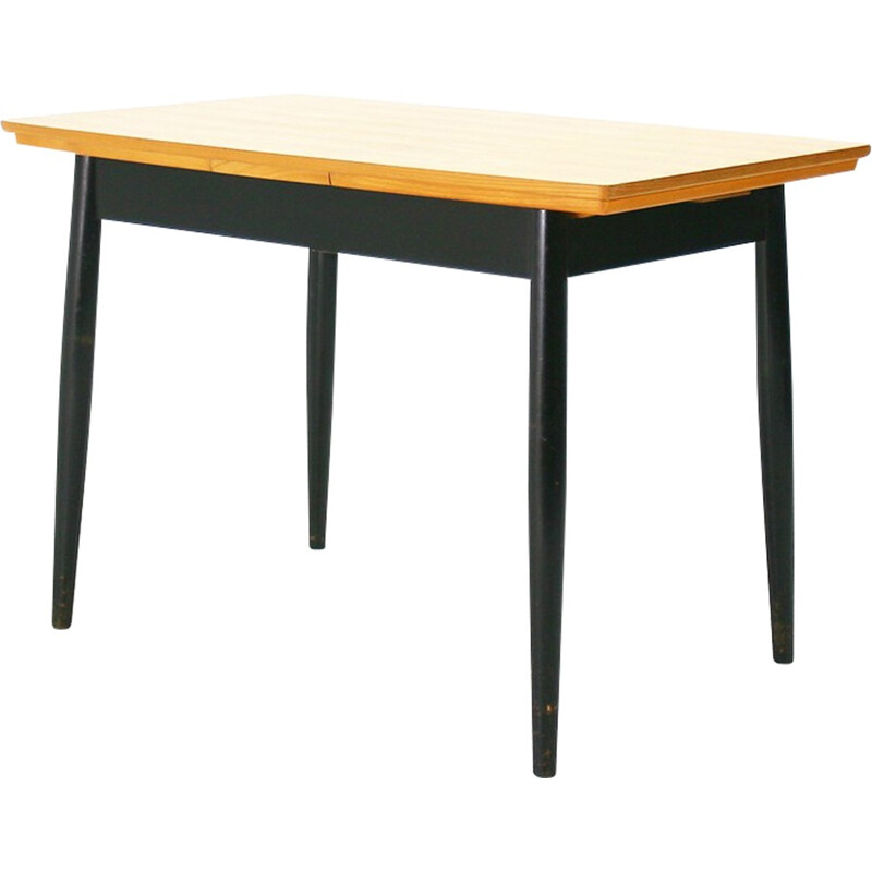 Scandinavian extendible dining table in ashwood - 1960s