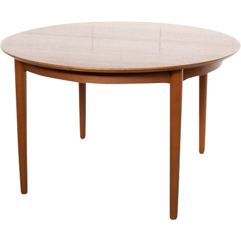 Vintage round teak table by Arne Vodder for Sibast, 1960