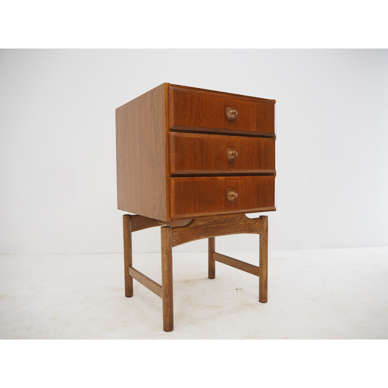 Vintage teak and oakwood chest of drawers by Krasna Jizba, Czechoslovakia 1960