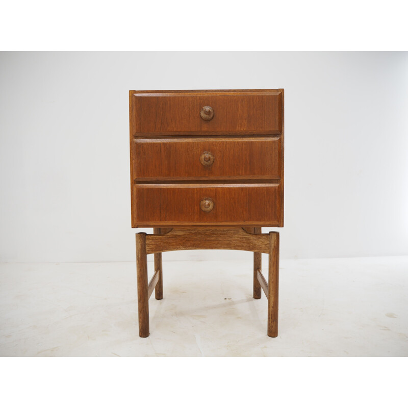 Vintage teak and oakwood chest of drawers by Krasna Jizba, Czechoslovakia 1960