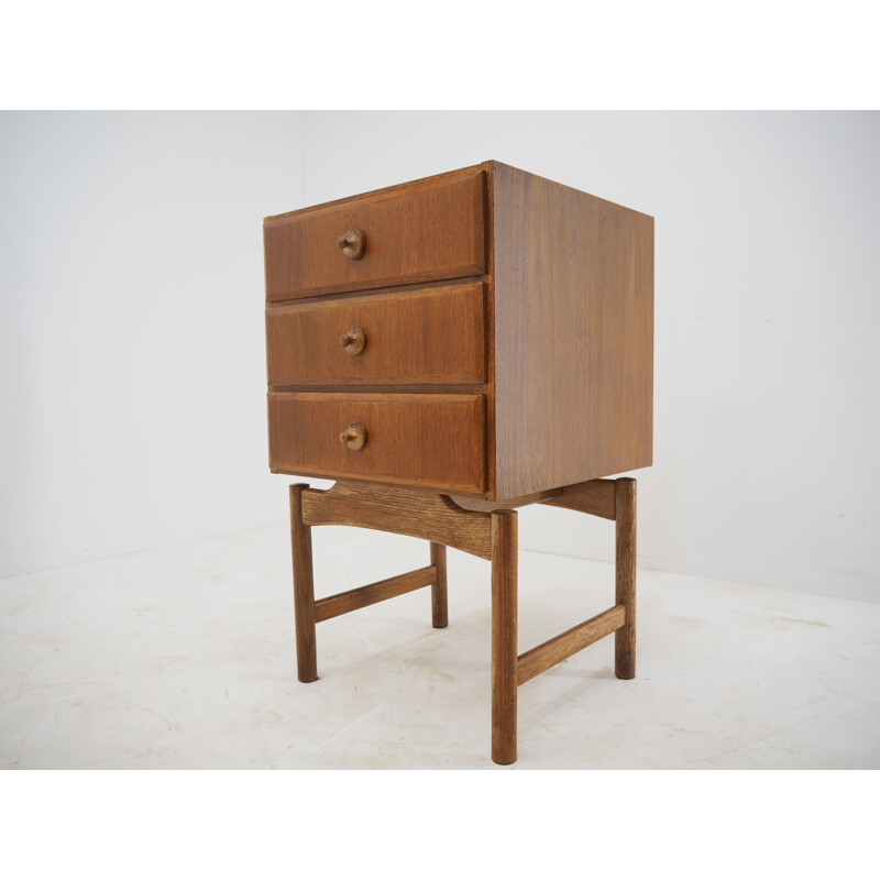 Vintage teak and oakwood chest of drawers by Krasna Jizba, Czechoslovakia 1960