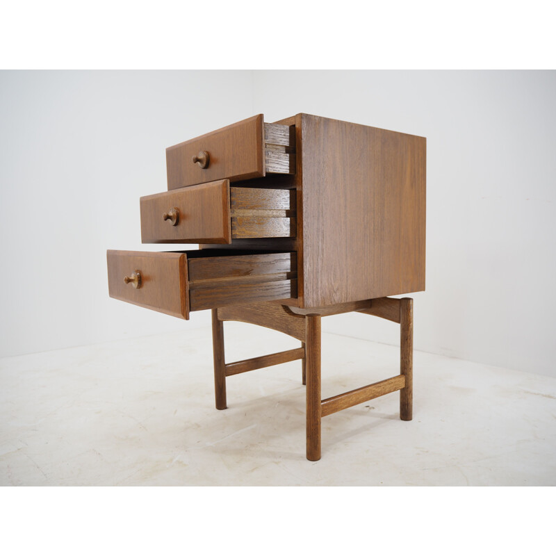 Vintage teak and oakwood chest of drawers by Krasna Jizba, Czechoslovakia 1960