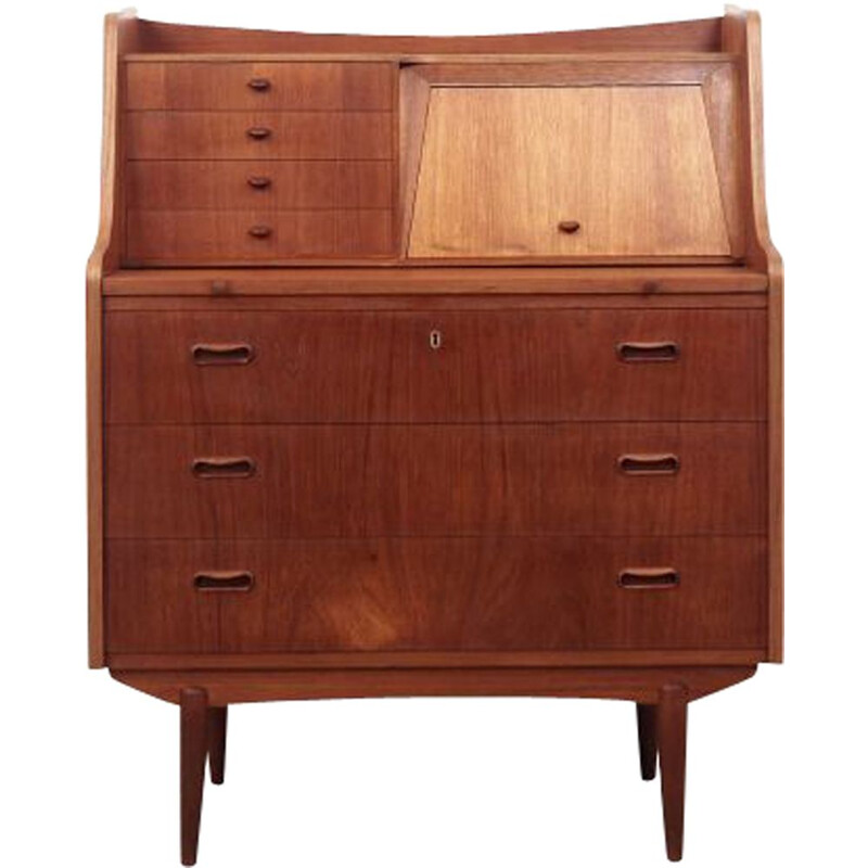 Vintage teak and solid wood secretary, Denmark 1960