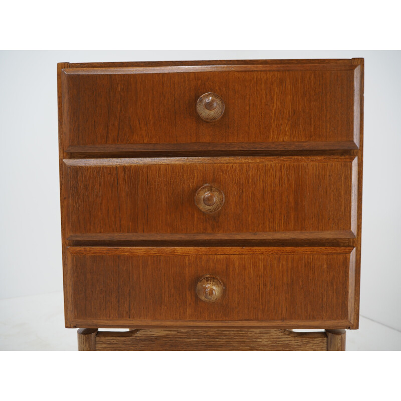 Vintage teak and oakwood chest of drawers by Krasna Jizba, Czechoslovakia 1960