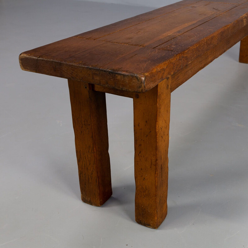 Vintage oak wooden bench