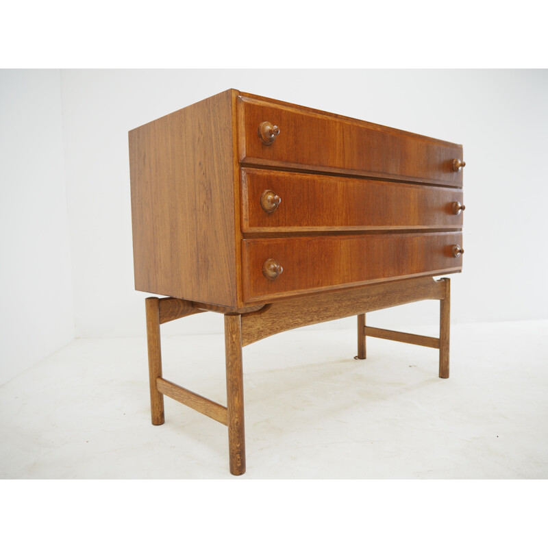 Vintage teak and oak chest of drawers by Krasna Jizba, Czechoslovakia 1960