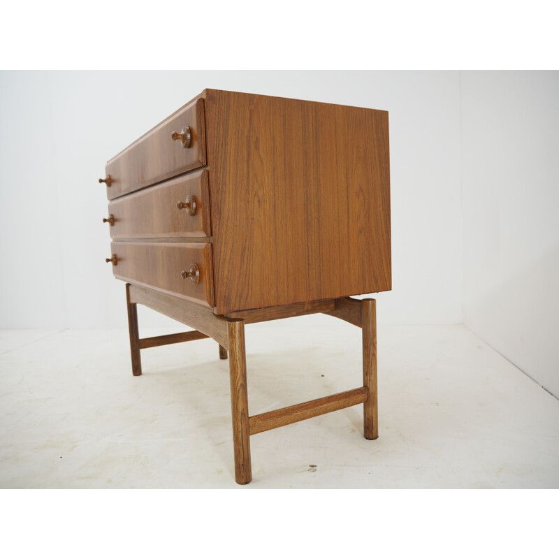 Vintage teak and oak chest of drawers by Krasna Jizba, Czechoslovakia 1960