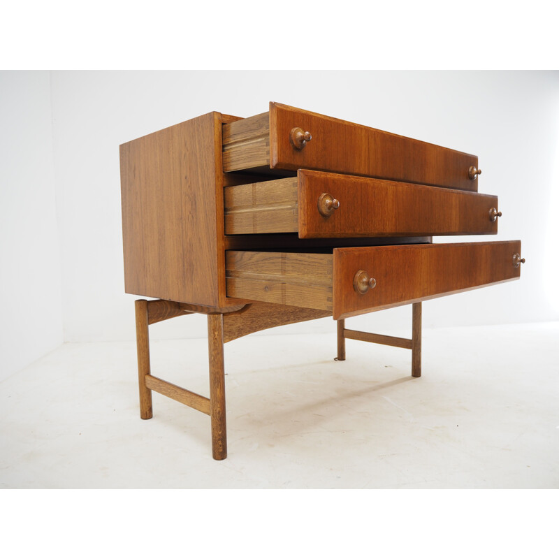 Vintage teak and oak chest of drawers by Krasna Jizba, Czechoslovakia 1960