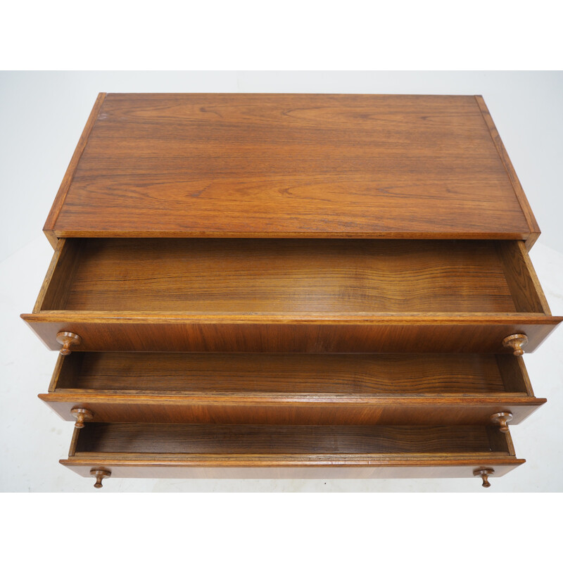 Vintage teak and oak chest of drawers by Krasna Jizba, Czechoslovakia 1960