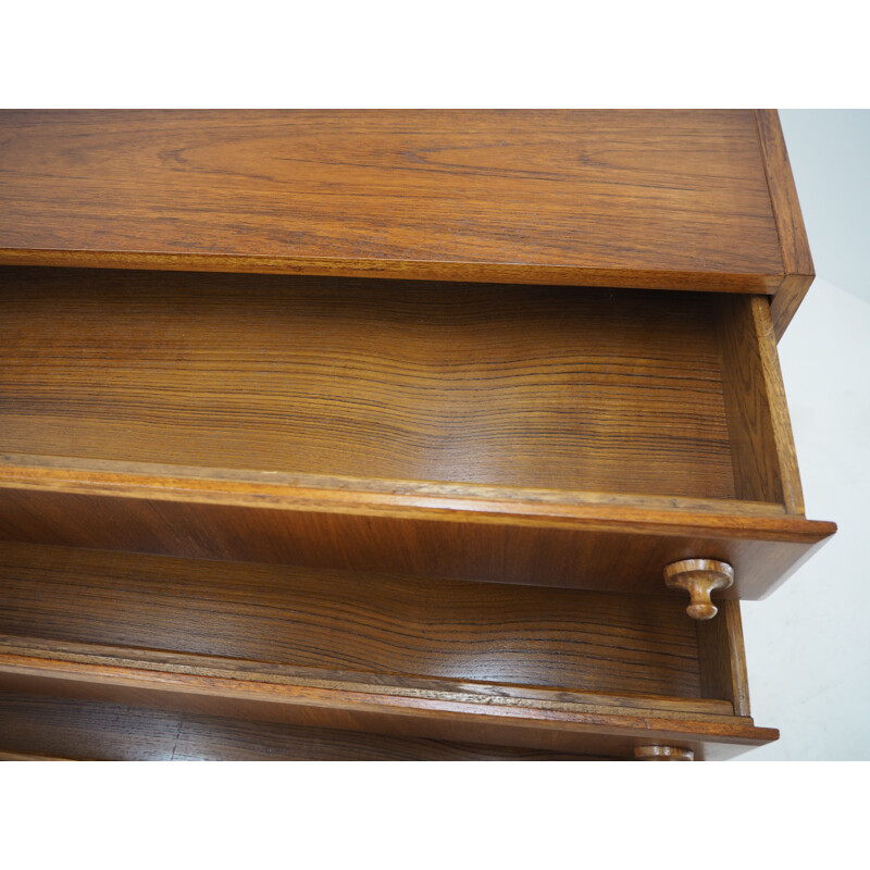 Vintage teak and oak chest of drawers by Krasna Jizba, Czechoslovakia 1960