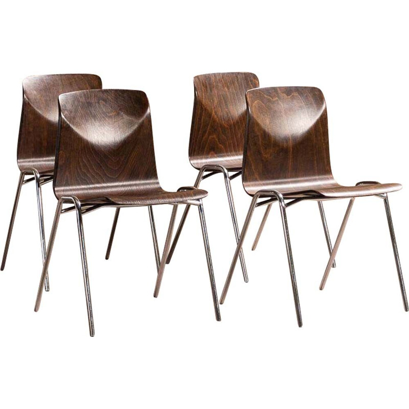 Set of 10 vintage Pagwood chairs by Adam Stegner for Pagholz, 1960