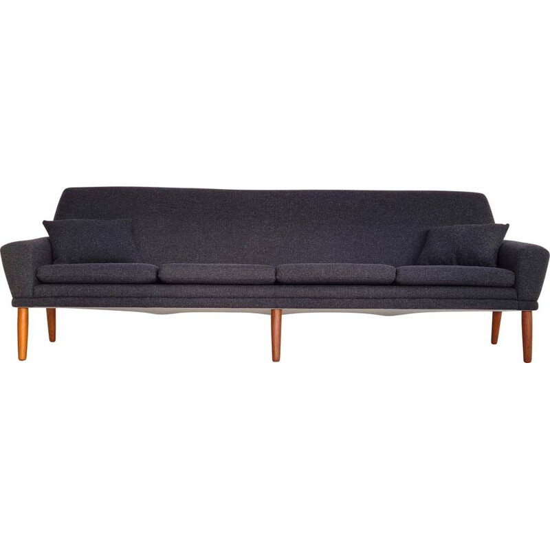 Danish vintage 4-seater wool sofa by Johannes Andersen, 1970s