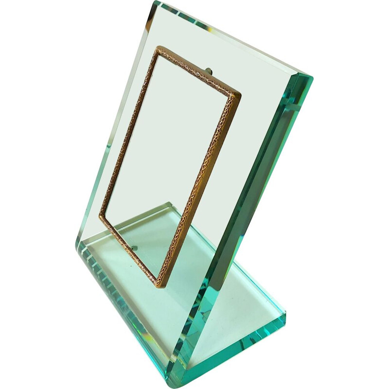 Vintage crystal photo frame by Pietro Chiesa for Fontana Arte, 1940