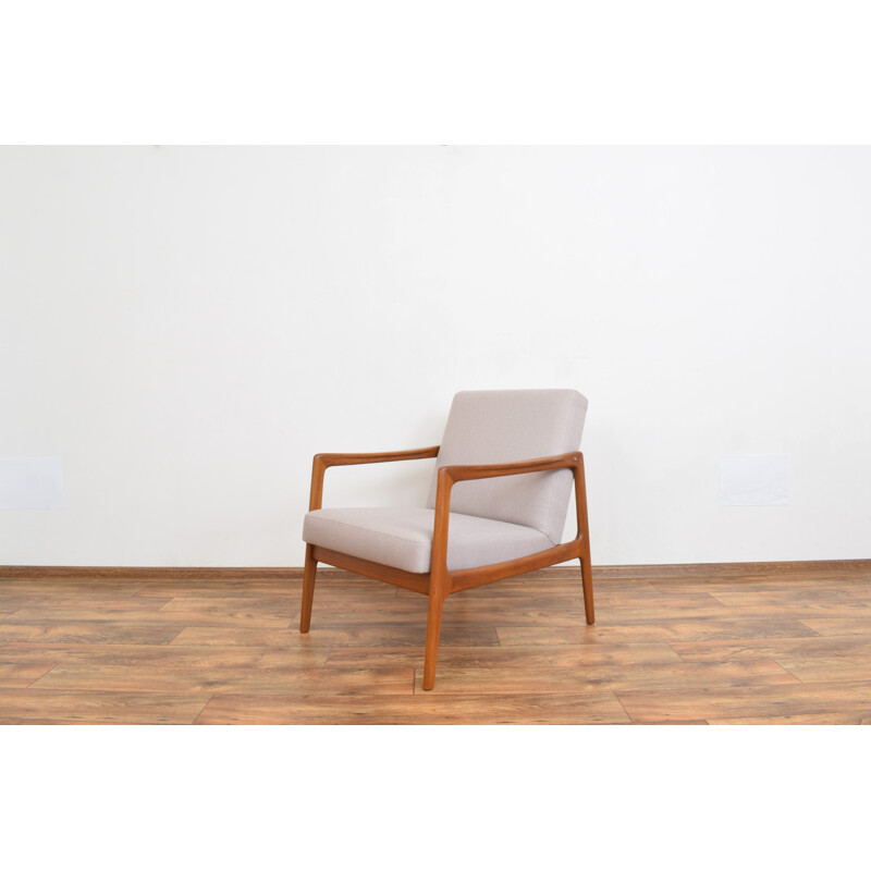 Fauteuil suédois vintage en teck par Alf Svensson pour Dux, 1960