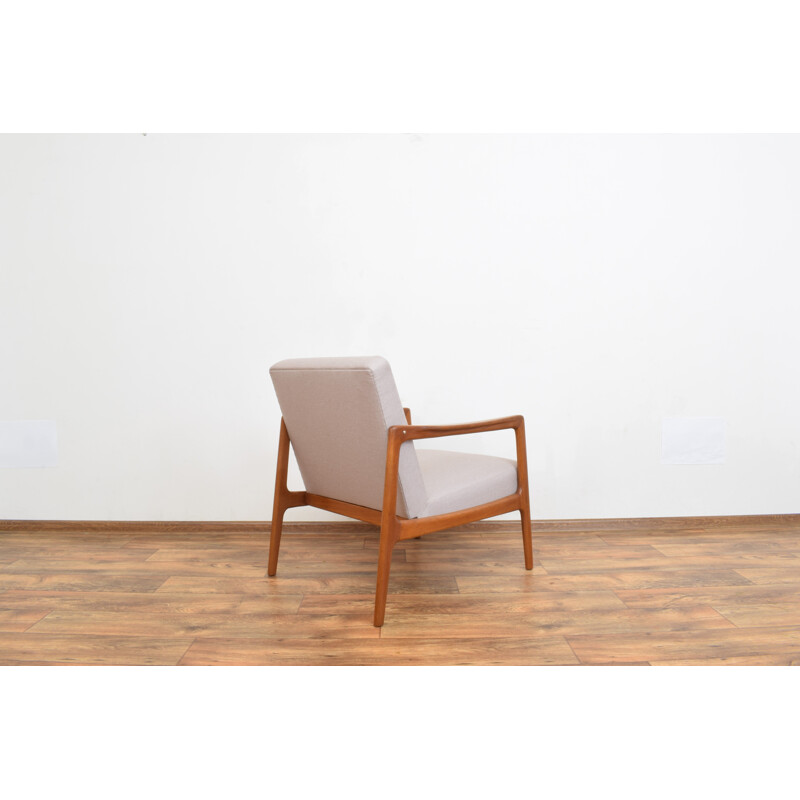 Fauteuil suédois vintage en teck par Alf Svensson pour Dux, 1960