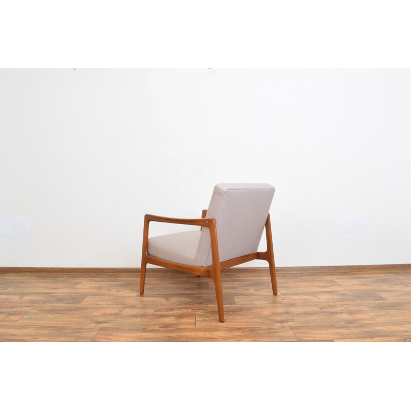 Fauteuil suédois vintage en teck par Alf Svensson pour Dux, 1960