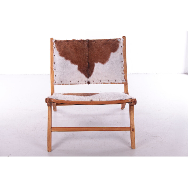 Vintage chair in cowhide, 1970s