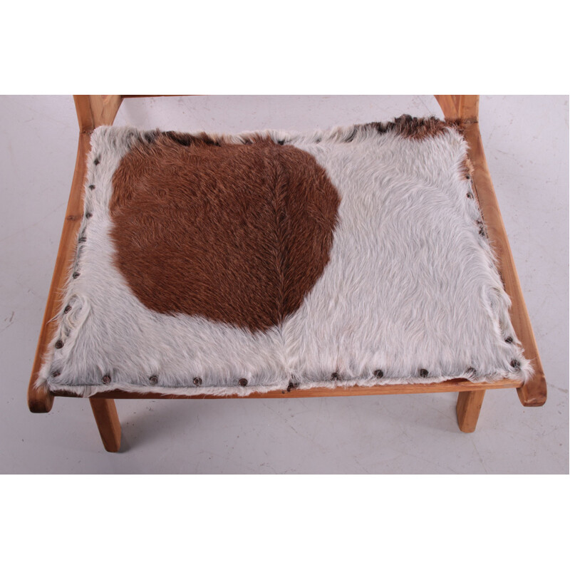 Vintage chair in cowhide, 1970s