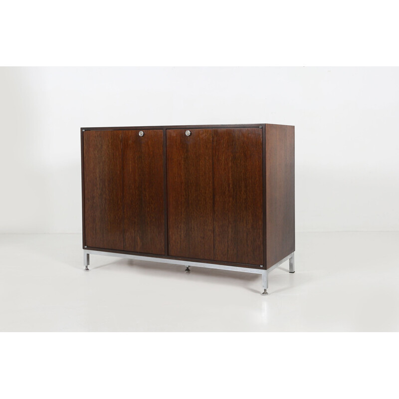 Vintage rosewood cabinet by Jules Wabbes, Belgium 1960s