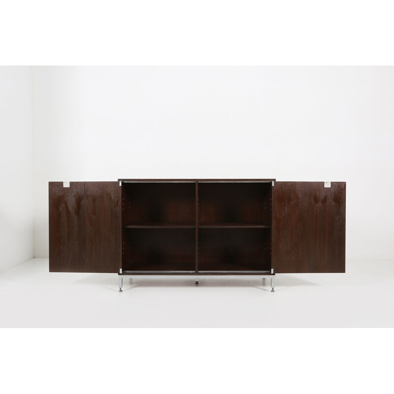 Vintage rosewood cabinet by Jules Wabbes, Belgium 1960s