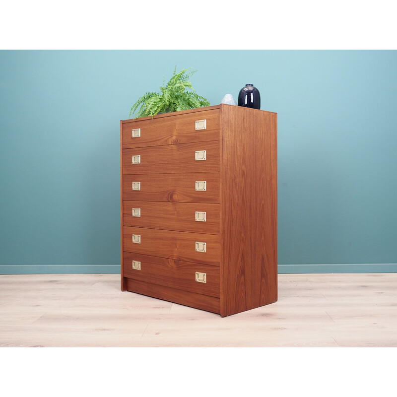 Vintage cherry chest of drawers, Denmark 1970s