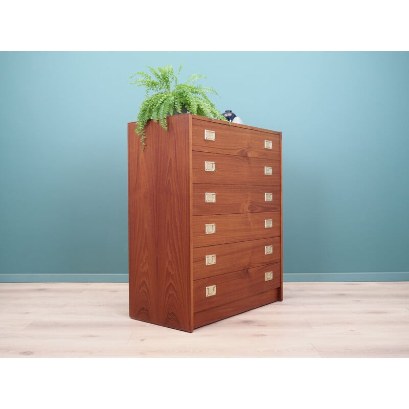 Vintage cherry chest of drawers, Denmark 1970s