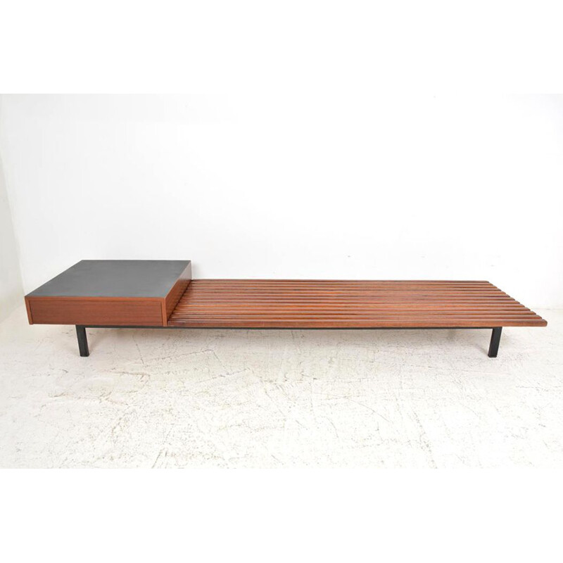 Vintage "Cansado" box seat by Charlotte Perriand for Steph Simon, 1958