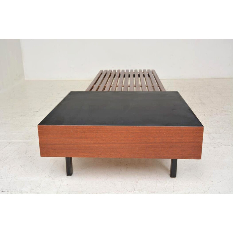 Banquette vintage "Cansado" à caisson par Charlotte Perriand pour Steph Simon, 1958