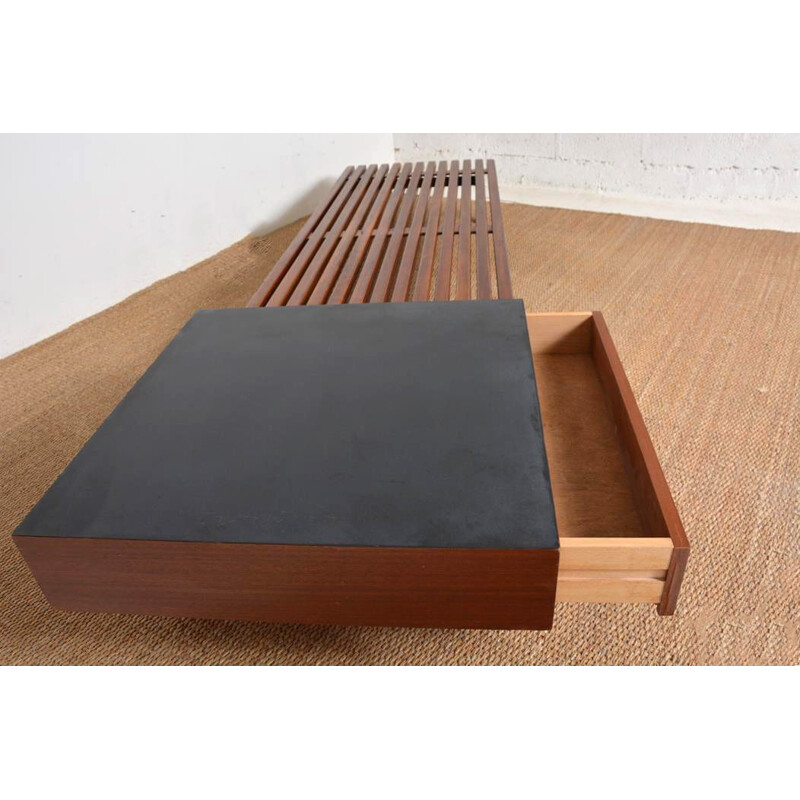 Vintage "Cansado" box seat by Charlotte Perriand for Steph Simon, 1958