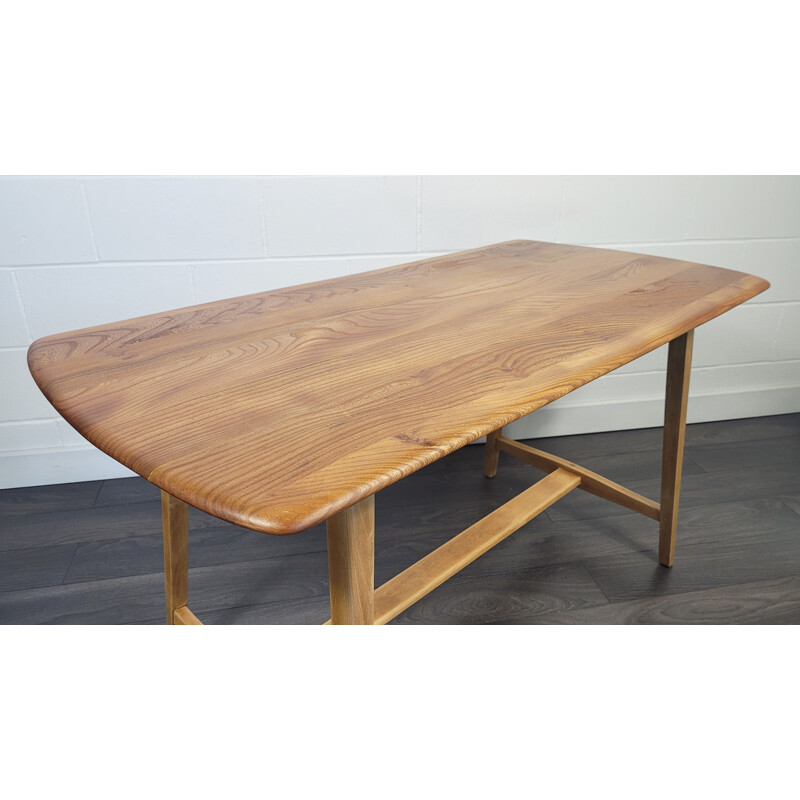 Vintage Ercol plank dining table, 1950s