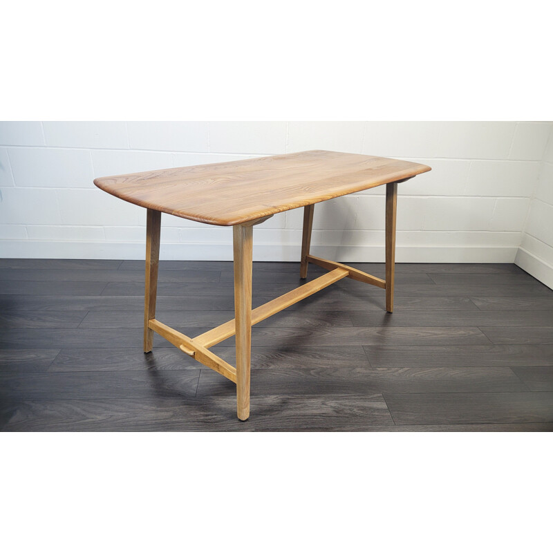 Vintage Ercol plank dining table, 1950s