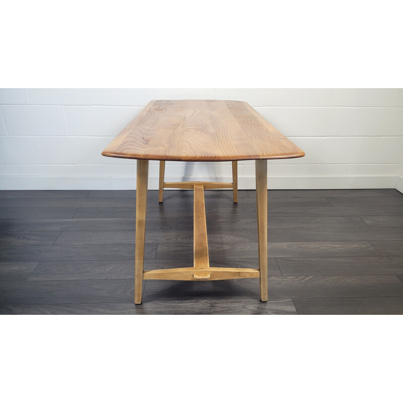 Vintage Ercol plank dining table, 1950s