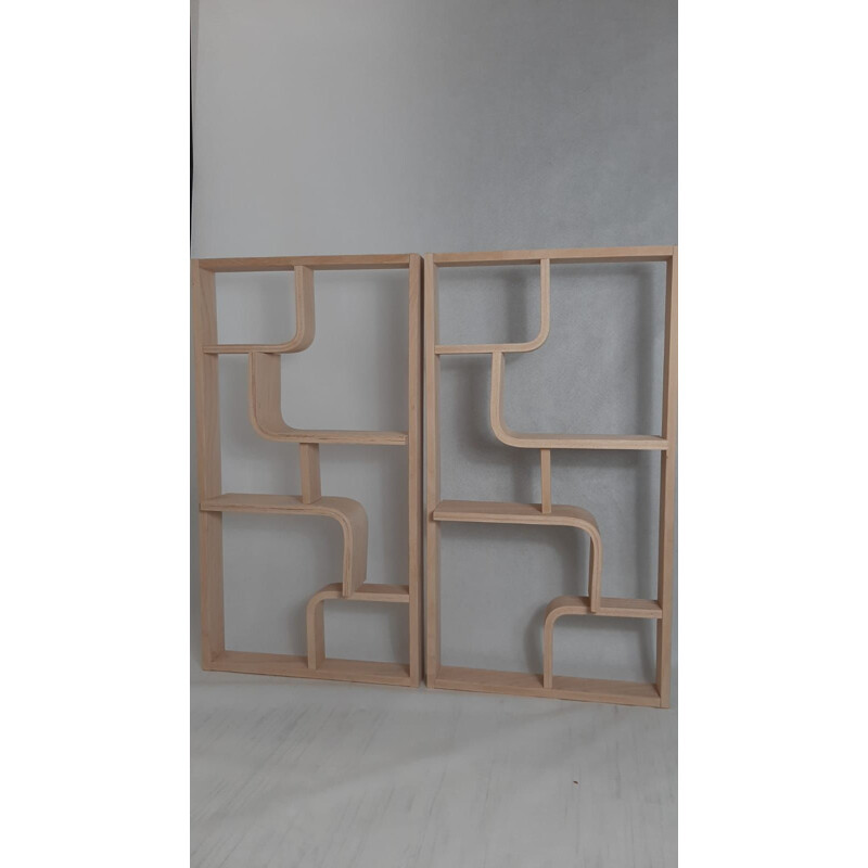 Vintage wall shelf in bent plywood by Ludvík Volák for Holesov, Czechoslovakia 1960