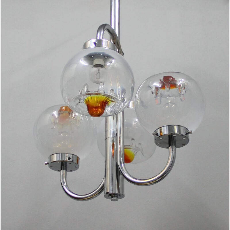 Big Mazzega chandelier in Murano glass - 1960s