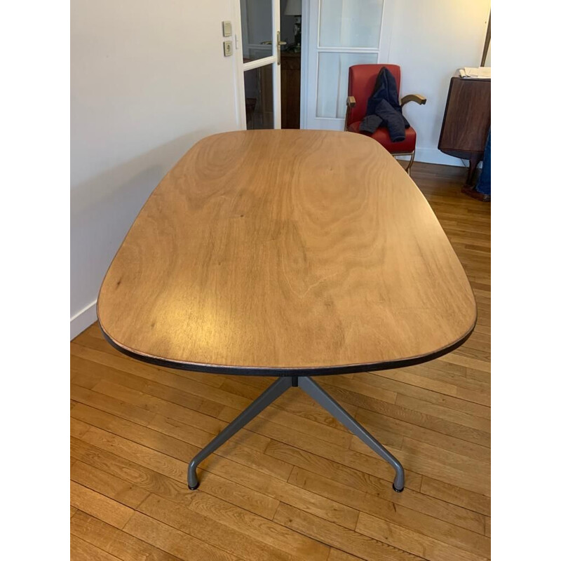 Vintage segmented oval table by Charles and Ray Eames, 1970