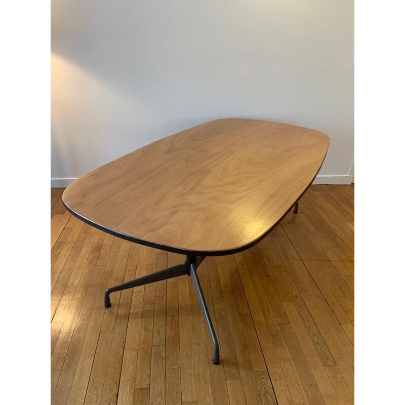 Vintage segmented oval table by Charles and Ray Eames, 1970