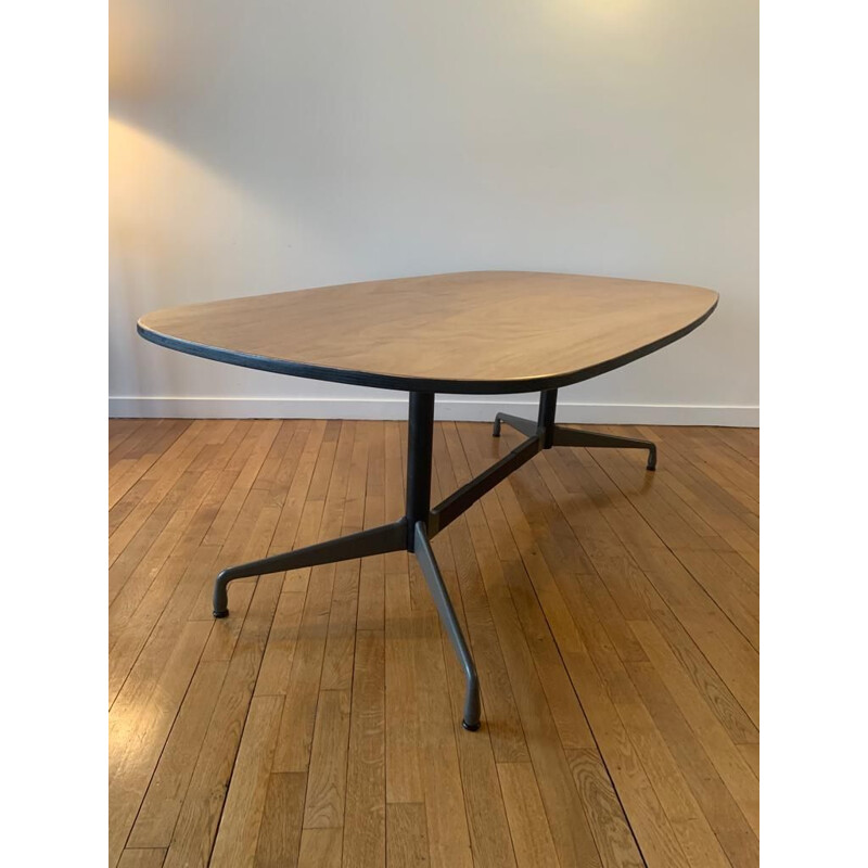 Vintage segmented oval table by Charles and Ray Eames, 1970