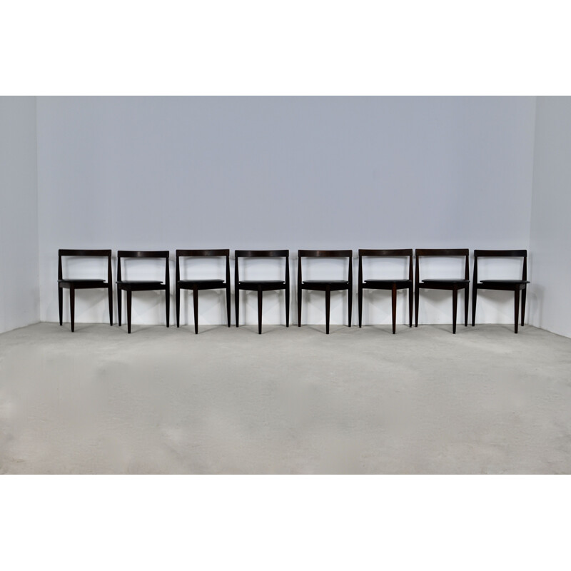 Set of 8 vintage chairs by Hans Olsen for Frem Røjle, 1960s