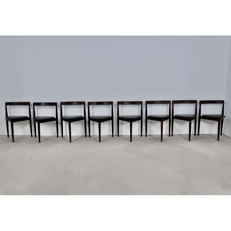 Set of 8 vintage chairs by Hans Olsen for Frem Røjle, 1960s