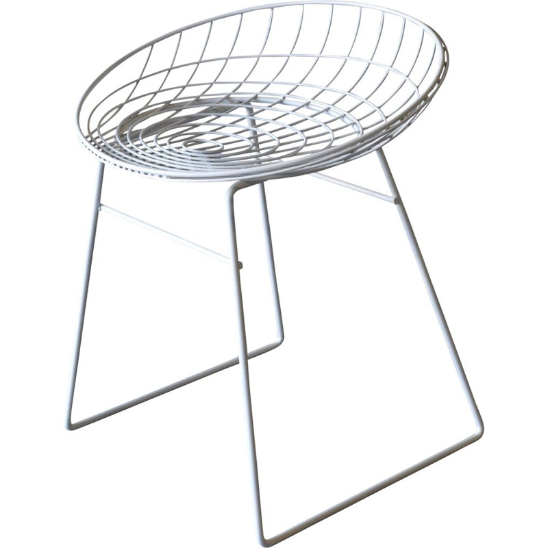 Vintage Km05 wire stool by Cees Braakman & Adriaan Dekker for Pastoe, 1960s