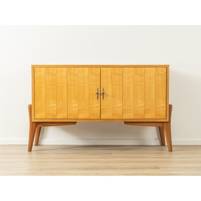 Vintage walnut & birchwood chest of drawers, Germany 1950s